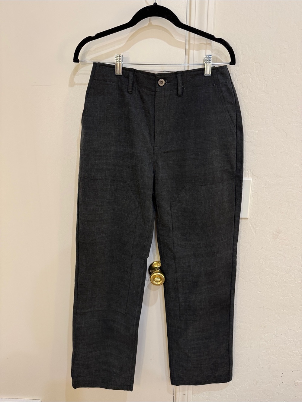 VNTNA Men's Charcoal Straight-Leg Chino Pants